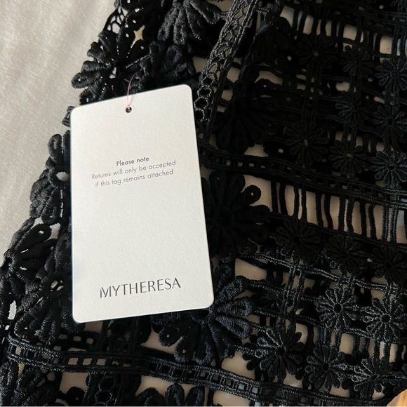 Self-Portrait Floral Lattice Lace Dress in Black - Picture 16 of 16